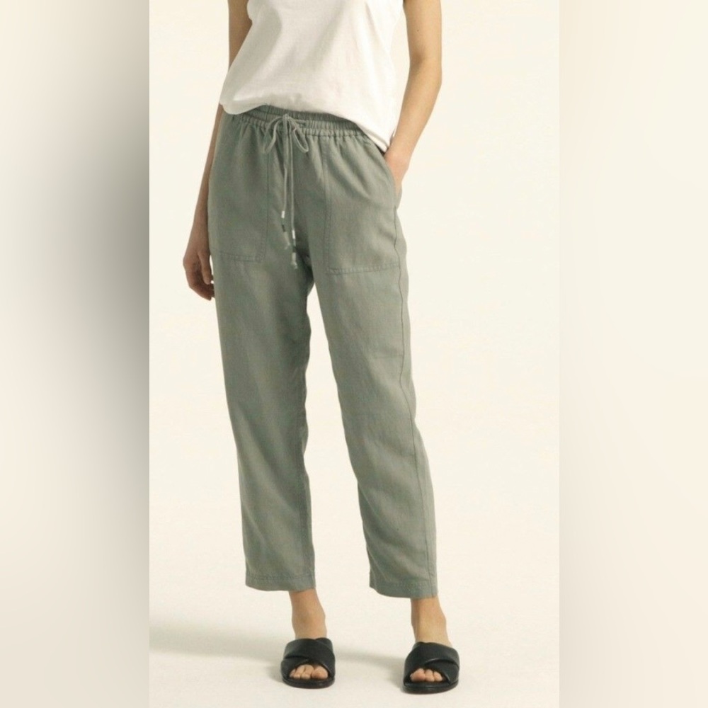 🖤J.Crew Seaside Linen Blend Pants – Faded Pistachio | Size L